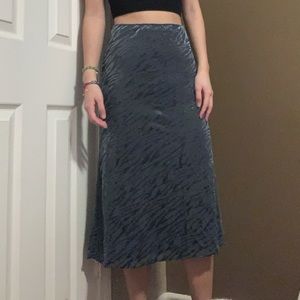 Zebra-print Midi Skirt